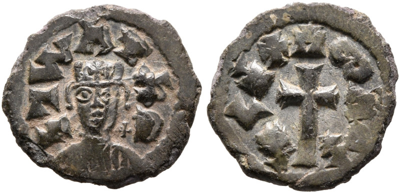 Joel, circa 590s-after 610. Lepton (Bronze, 12 mm, 0.65 g, 6 h). ነገሠ አዐአለ ('ngs ...