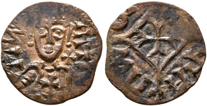 Hethasas/Hataza, circa 610s-630s. Lepton (Bronze, 13 mm, 0.72 g, 12 h), after 63...