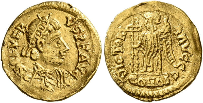 VISIGOTHS, Gaul. Theodoric II, 453-466. Tremissis (Gold, 14 mm, 1.47 g, 5 h), st...