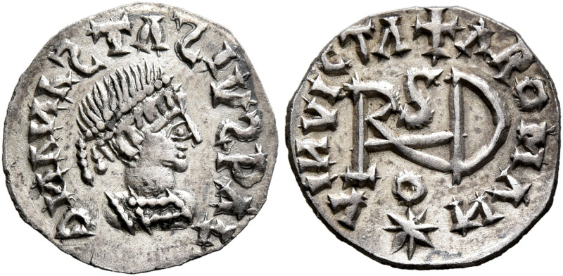 GEPIDS. Uncertain king, 454-552. 1/4 Siliqua (Silver, 14 mm, 0.68 g, 6 h), imita...