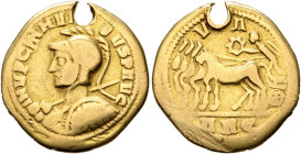 UNCERTAIN GERMANIC TRIBES, Aurum Barbarorum. Late 3rd-early 4th centuries. 'Aureus' (Gold, 21 mm, 5.68 g, 12 h), 'Probus Group A'. Imitating Probus, 2...
