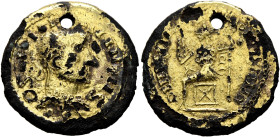 UNCERTAIN GERMANIC TRIBES, Aurum Barbarorum. Late 3rd-early 4th centuries. 'Aureus' (Subaeratus, 19 mm, 2.90 g, 12 h), 'Plated Group'. Imitating Probu...