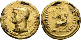 UNCERTAIN GERMANIC TRIBES, Pseudo-Imperial coinage. Late 3rd-early 4th centuries. 'Aureus' (Subaeratus, 21 mm, 5.57 g, 12 h), 'Tetrarchic Consul Group...