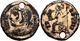 UNCERTAIN GERMANIC TRIBES, Aurum Barbarorum. Late 3rd-early 4th centuries. 'Aureus' (Subaeratus, 20 mm, 2.94 g, 6 h), 'Tetrarchic Roma Group C', imita...