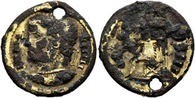 UNCERTAIN GERMANIC TRIBES, Aurum Barbarorum. Late 3rd-early 4th centuries. 'Aureus' (Subaeratus, 20 mm, 2.77 g, 6 h), 'Tetrarchic Roma Group C', imita...