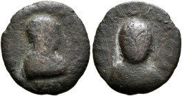 Aphilas, circa 310-325. Lepton (Bronze, 13 mm, 1.61 g, 12 h). [ΛΦΙΛΛC - BΛCIΛЄΥ-C] Draped bust of Aphilas facing, wearing tight-fitting head cloth; ab...