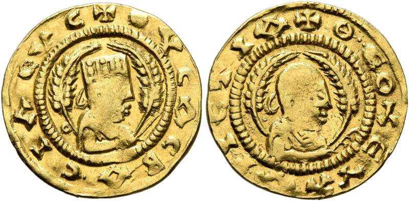 Ousanas II, early 6th century. Chrysos (Gold, 17 mm, 1.55 g, 12 h). ✠OYCAC BA•CI...