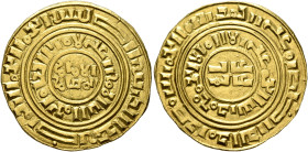 CRUSADERS. Latin Kingdom of Jerusalem. Imitation Bezants, 12th century. Bezant (Gold, 22 mm, 3.94 g, 11 h), imitating a Fatimid dinar of al-Amir Abu ʿ...