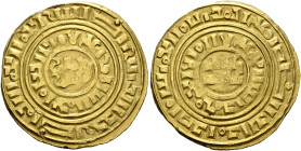 CRUSADERS. Latin Kingdom of Jerusalem. Imitation Bezants. Bezant (Gold, 22 mm, 4.00 g, 10 h), imitating a Fatimid dinar of al-Amir Abu ʿAli al-Mansur ...