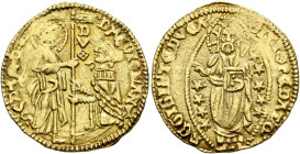 CRUSADERS. Chios. Maona Society, circa 1347-1566. Ducato (Gold, 22 mm, 3.53 g, 12 h), imitating Venice, but struck by the Milanese in Chios during the...