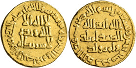 ISLAMIC, Umayyad Caliphate. temp. al-Walid I ibn 'Abd al-Malik, AH 86-96 / AD 705-715. Dinar (Gold, 20 mm, 4.21 g, 6 h), AH 95 = 713/4. ‘lā ilāha illā...