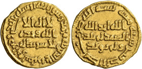 ISLAMIC, Umayyad Caliphate. temp. 'Umar ibn Abd al-Aziz, AH 99-101 / AD 717-720. Dinar (Gold, 20 mm, 4.08 g, 7 h), AH 100 = 718/9. ‘lā ilāha illā / Al...