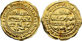 ISLAMIC, Arabia. Sulayhids. al-Mukarram Ahmad ibn 'Ali, AH 473-484 / AD 1081-1091. Dinar (Gold, 22 mm, 2.37 g, 6 h), ʿAdan (Aden), AH 480 = 1087/8. Wi...