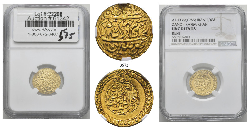 ISLAMIC, Persia (Post-Mongol). Zands. Muhammad Karim Khan, AH 1164-1193 / AD 175...