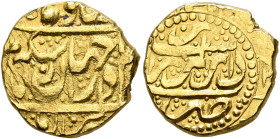 IRAN, Qajars. Agha Muhammad Khan, AH 1193-1212 / AD 1779-1797. 1/2 Toman (Gold, 15 mm, 3.92 g, 7 h), type C, Rasht, date off flan. Traces of the coupl...