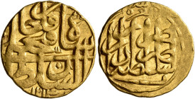 IRAN, Qajars. Fath 'Ali Shah, as Shah, AH 1212-1250 / AD 1797-1834. Toman (Gold, 22 mm, 6.12 g, 3 h), type S1, Tehran, AH 1214 = 1799/1800. The king’s...