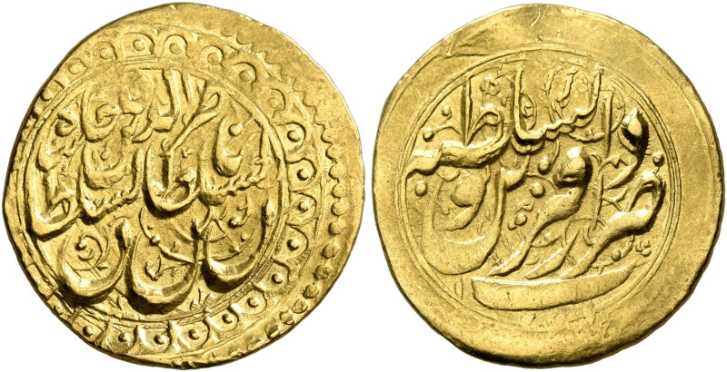 IRAN, Qajars. Nasir al-Din Shah, AH 1264-1313 / AD 1848-1896. Toman (Gold, 19 mm...