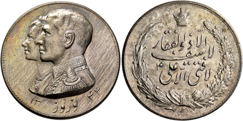 IRAN, Pahlavis. Muhammad Reza Shah, AH 1320-1358 / AD 1941-1979. Medal SH 1344 =...