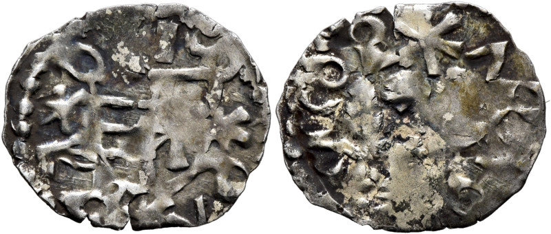 WALLACHIA. Uncertain ruler. 15th century. Denier (Silver, 17 mm, 0.42 g). Coat o...