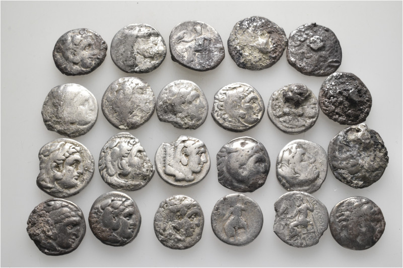 A lot containing 23 silver coins. All: Drachms of Alexander III 'the Great' and ...