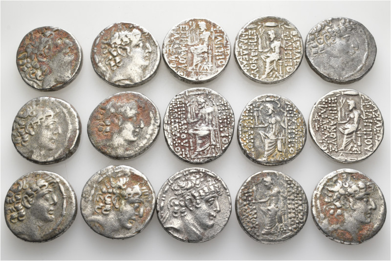 A lot containing 15 silver coins. All: Philip I Tetradrachms. Fine to good fine....