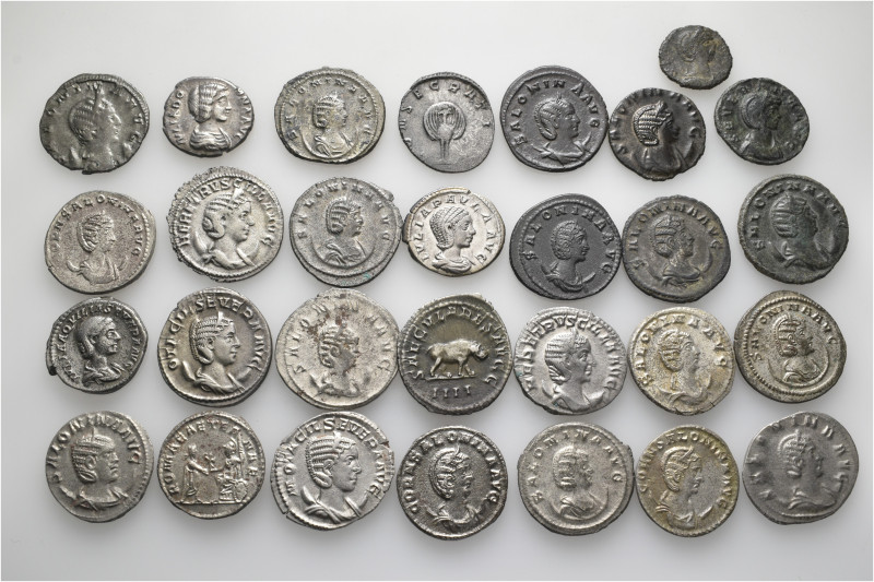 A lot containing 29 silver and bronze coins. All: Roman Imperial, empresses. Ver...