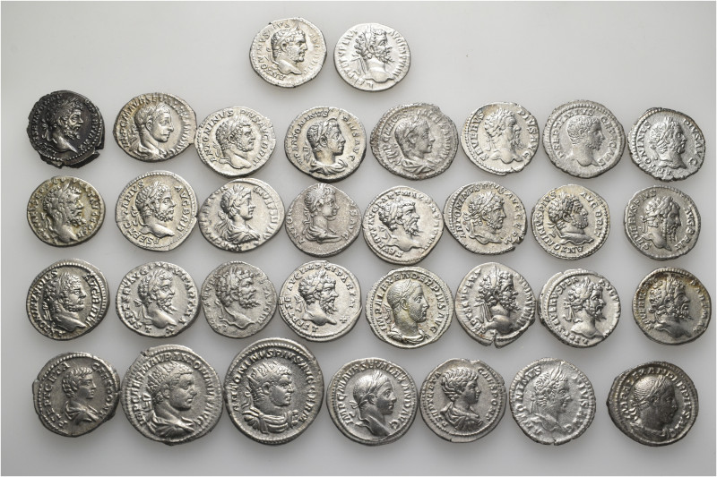 A lot containing 33 silver coins. All: Roman Imperial. Very fine to good very fi...