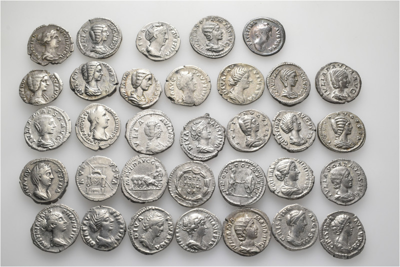 A lot containing 33 silver coins. All: Roman Imperial, empresses. Very fine to g...