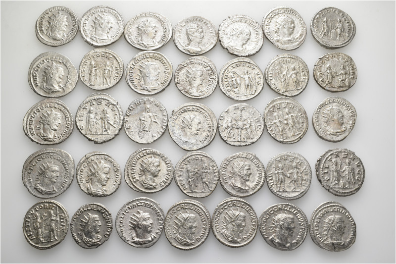 A lot containing 35 silver coins. All: Roman Imperial. Antoniniani. About very f...