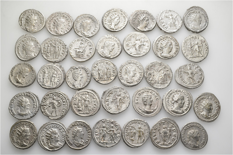 A lot containing 35 silver coins. All: Roman Imperial. Antoniniani. About very f...