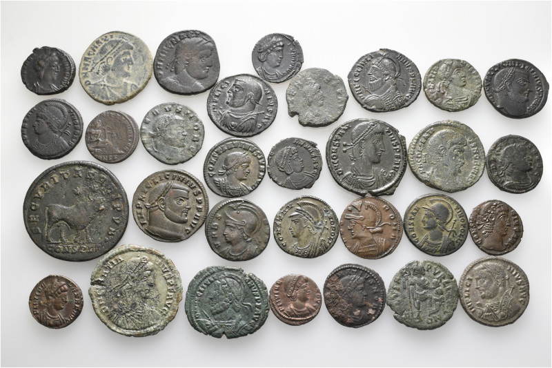 A lot containing 31 bronze coins. All: Roman Imperial Folles. Fine to good very ...