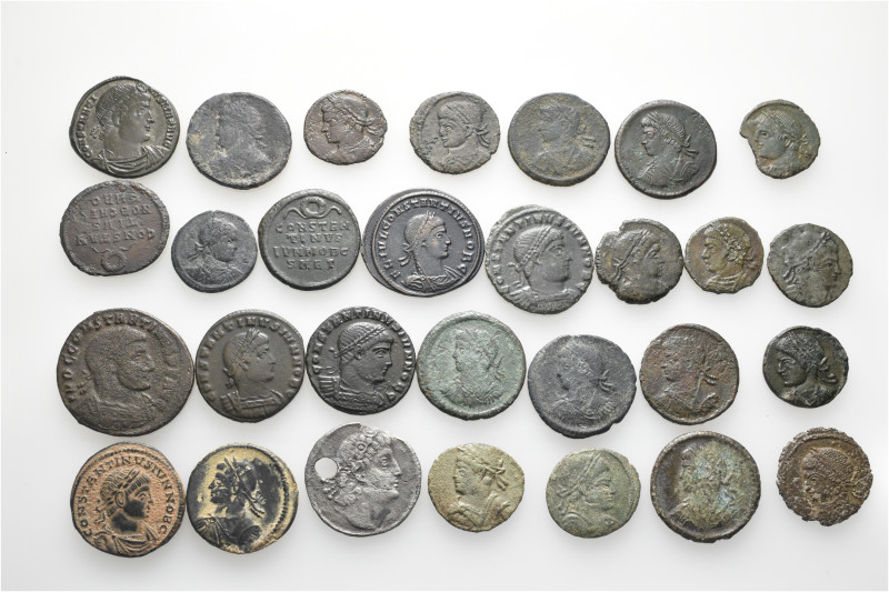 A lot containing 29 bronze coins. All: Constantine I and his family. Folles and ...