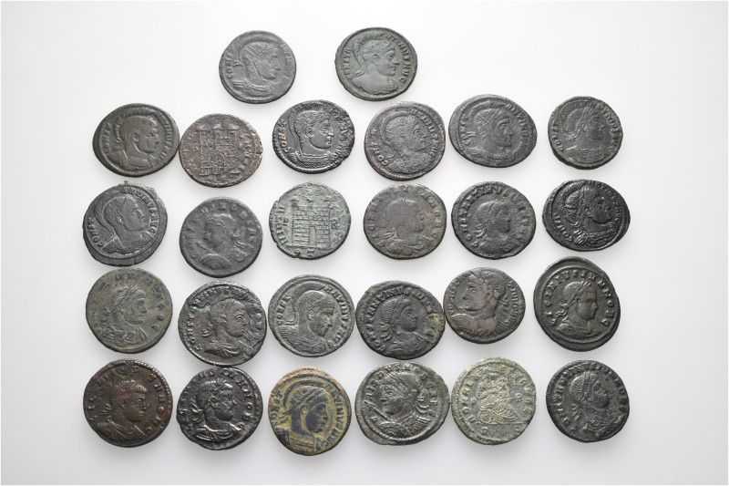 A lot containing 26 bronze coins. All: Constantine I and his family. Folles. Fin...