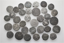A lot containing 35 silver coins. All: Kharizmshaks. Dirhams and Jitals. About very fine to good very fine. LOT SOLD AS IS, NO RETURNS. 35 coins in lo...