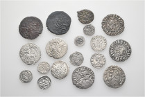 A lot containing 18 silver and bronze coins. Including: Cilician Armenia, Georgia, Medieval, Hungary and Serbia. Fine to good very fine. LOT SOLD AS I...