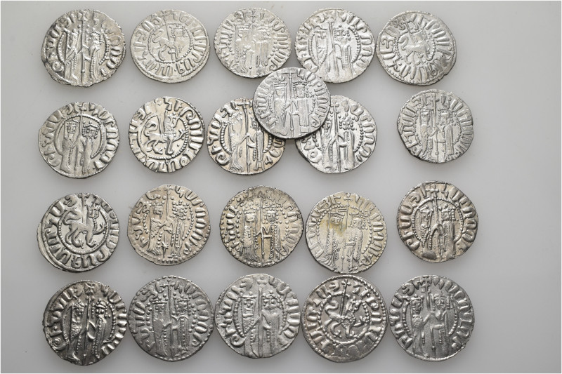 A lot containing 21 silver coins. All: Cilician Armenian. Trams. About extremely...