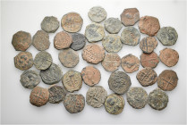 A lot containing 37 bronze coins. All: Crusader. Folles. Fine to very fine. LOT SOLD AS IS, NO RETURNS. 37 coins in lot.


From a Swiss collection,...