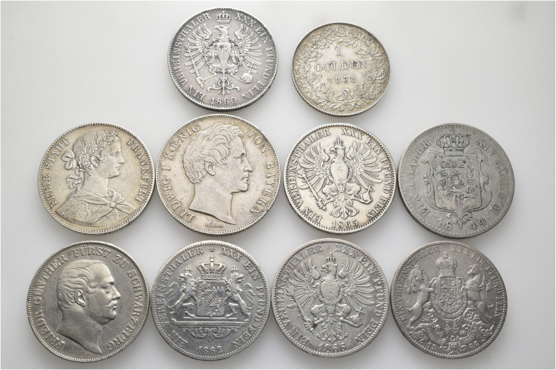 A lot containing 10 silver coins. All: Germany. Very fine to extremely fine. LOT...