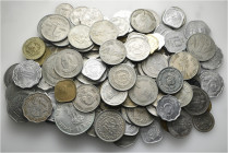 A lot containing 124 silver, bronze, copper nickel and aluminium coins. All: India. Very fine to virtually as struck. LOT SOLD AS IS, NO RETURNS. 124 ...
