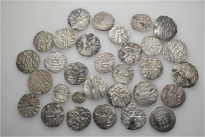 A lot containing 30 silver coins. All: Medieval. About very fine to good very fi...