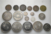 A lot containing 18 silver and bronze coins. All: Mexico. About very fine to extremely fine. LOT SOLD AS IS, NO RETURNS. 18 coins in lot.


From th...