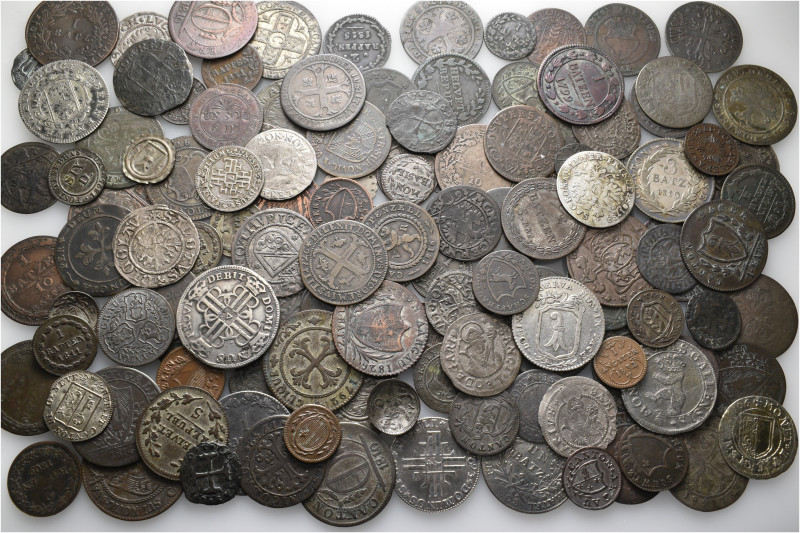 A lot containing 131 silver and bronze coins. All: Switzerland, 'Kantonsmünzen'....