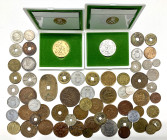A lot containing 64 silver, bronze and copper nickel coins. Including: South Africa and Asia. Fine to extremely fine. LOT SOLD AS IS, NO RETURNS. 64 c...