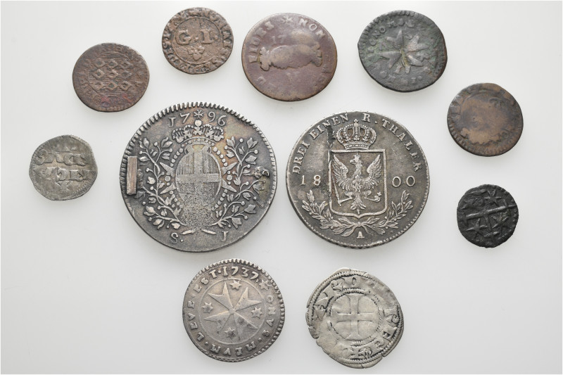 A lot containing 11 silver and bronze coins. All: World. Fair to very fine. LOT ...