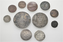 A lot containing 11 silver and bronze coins. All: World. Fair to very fine. LOT SOLD AS IS, NO RETURNS. 11 coins in lot.


From an American collect...