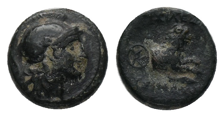 KINGS OF THRACE. Lysimachos,Lysimacheia. (305-281 BC). AE. Bronze Obv: Head of A...