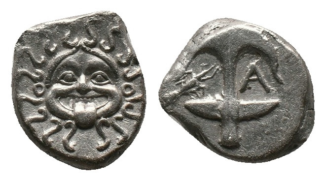 THRACE. Apollonia Pontika. Drachm (Late 5th-4th centuries BC). AR Silver Obv: Fa...