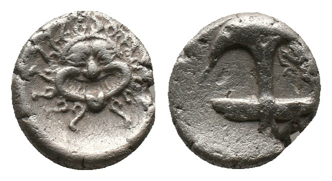 THRACE. Apollonia Pontika. Drachm (Late 5th-4th centuries BC). AR Silver Obv: Fa...