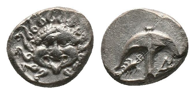 THRACE. Apollonia Pontika. Drachm (Late 5th-4th centuries BC). AR Silver Obv: Fa...
