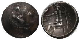 EASTERN EUROPE. Imitations of Alexander III 'the Great' of Macedon, Drachm (3rd-2nd centuries BC). AR Silver Obv: Stylized head of Herakles right, wea...